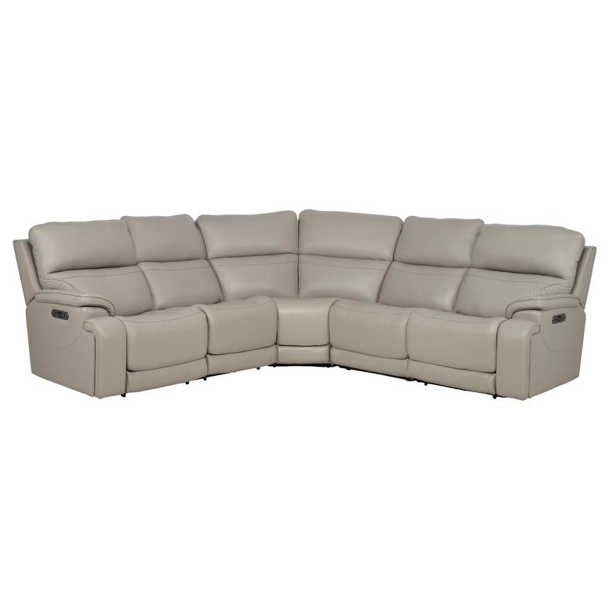 Granite Leather Power Reclining Sectional with 5PCS/2PWR main image, 1 of 13 images.