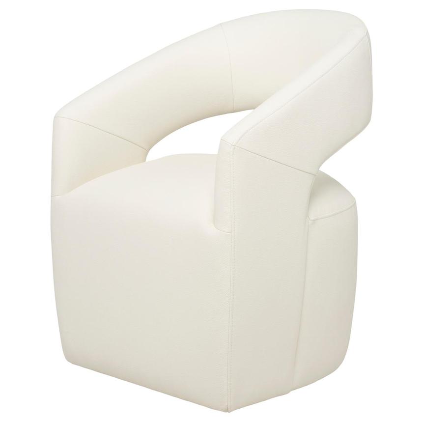 Lilly White Arm Chair w/Casters main image, 1 of 9 images.