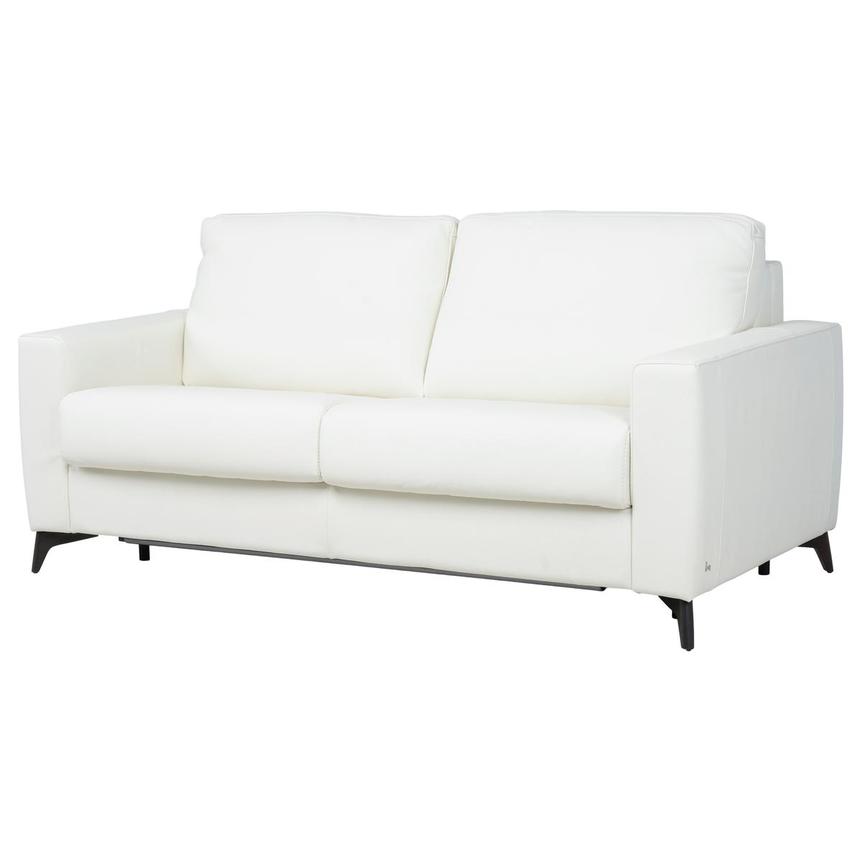 Alfa White Queen Leather Sleeper main image, 1 of 11 images.