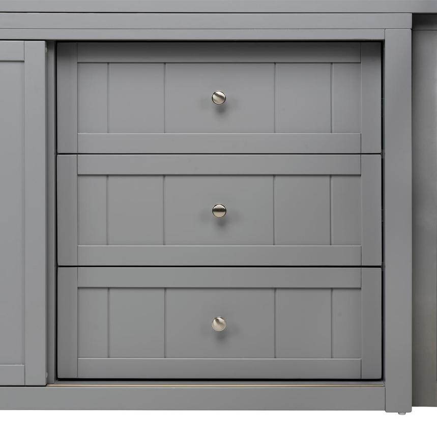 GALLERIAPIETROBAZZANTI&FIGLIO ブロンズ トリポッド Balto Gray Twin Loft Bed w/Storage | El Dorado Furniture