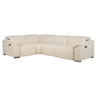 Cordova Cream Leather Power Reclining Sectional with 4PCS/2PWR