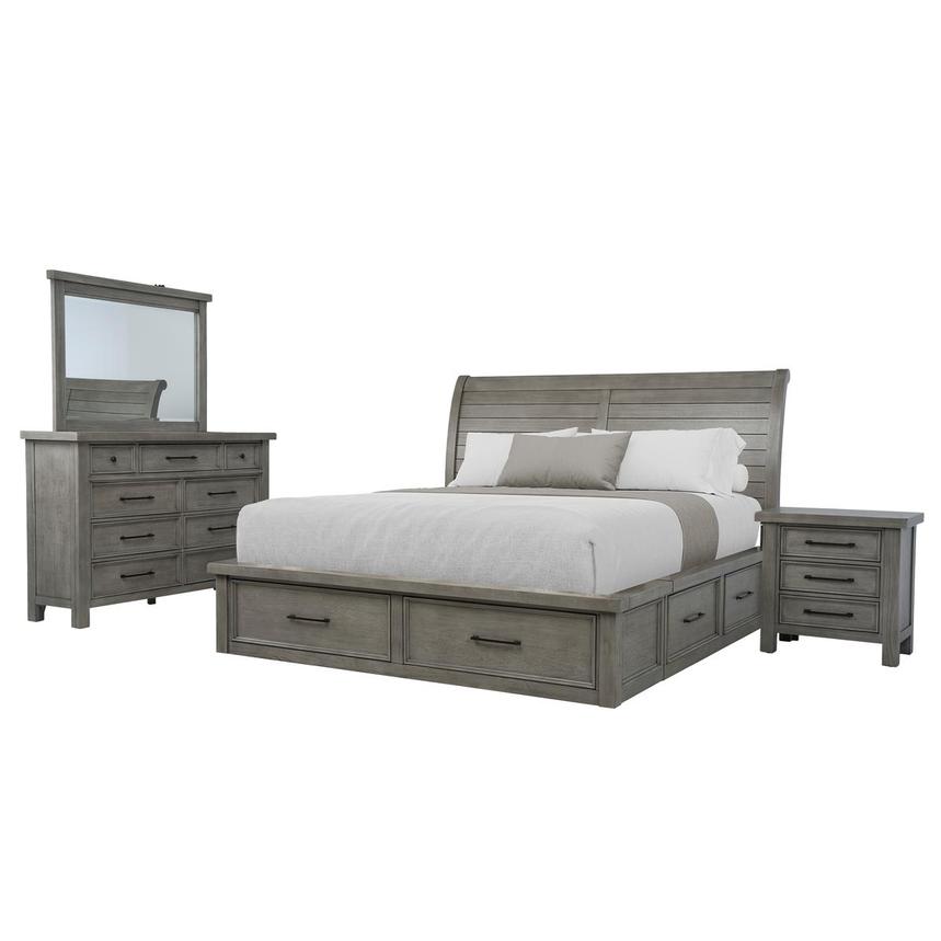 Justin Gray 4-Piece Queen Bedroom Set  main image, 1 of 5 images.