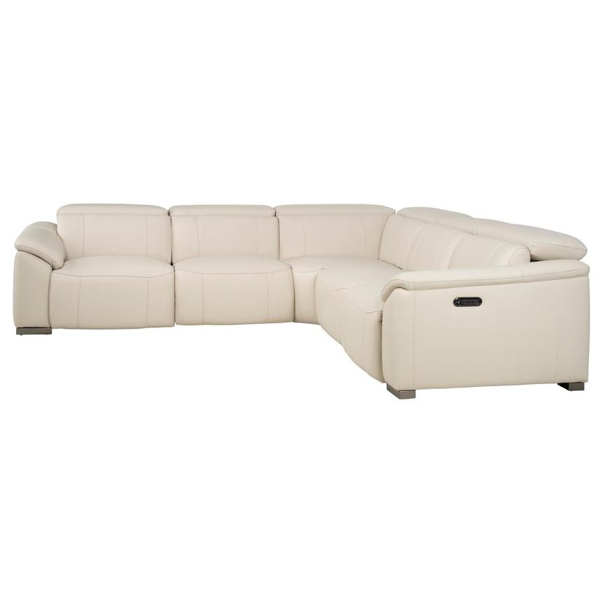 Cordova Cream Leather Power Reclining Sectional with 5PCS/3PWR alternate image, 3 of 10 images.