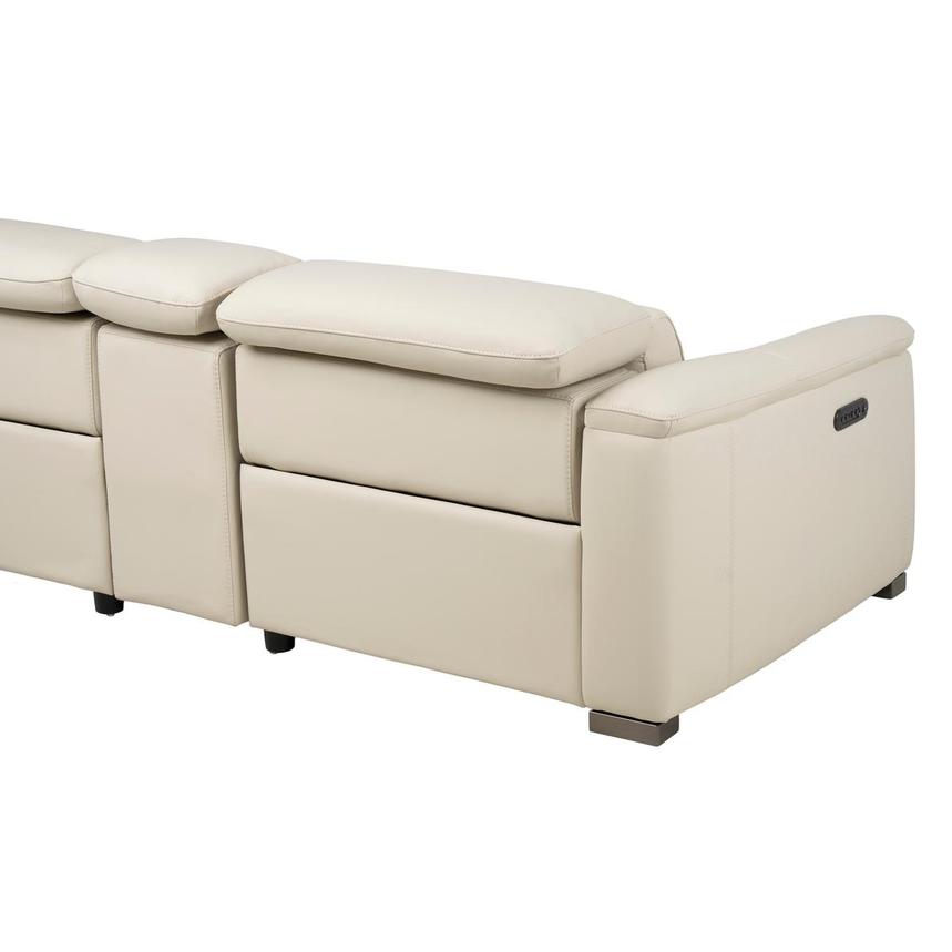 Cordova Cream Leather Power Reclining Sectional with 6PCS/2PWR  alternate image, 8 of 13 images.