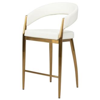 Britney White Counter Stool