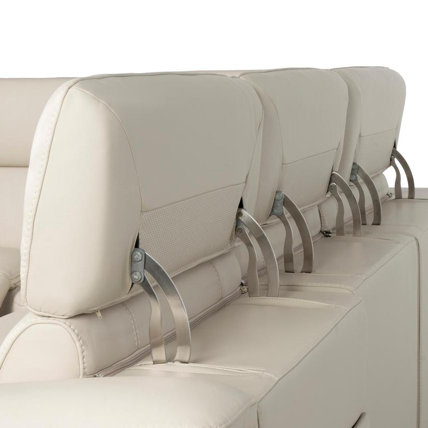 Cordova Cream Home Theater Leather Seating with 5PCS/2PWR  alternate image, 8 of 12 images.