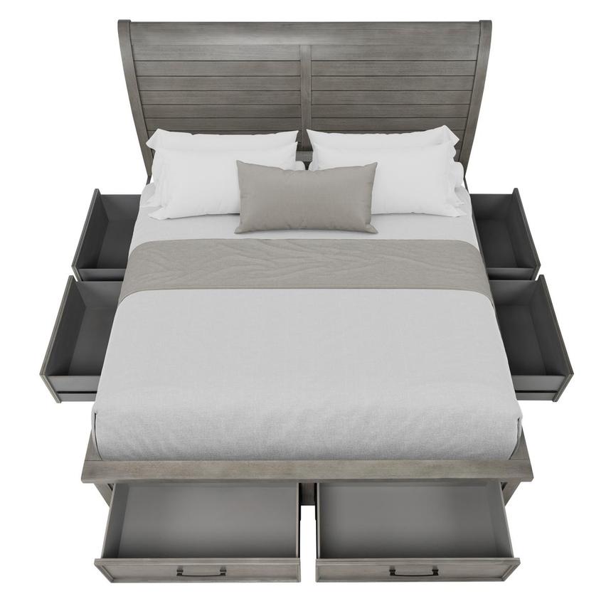 Justin Gray Queen Storage Bed  alternate image, 5 of 8 images.