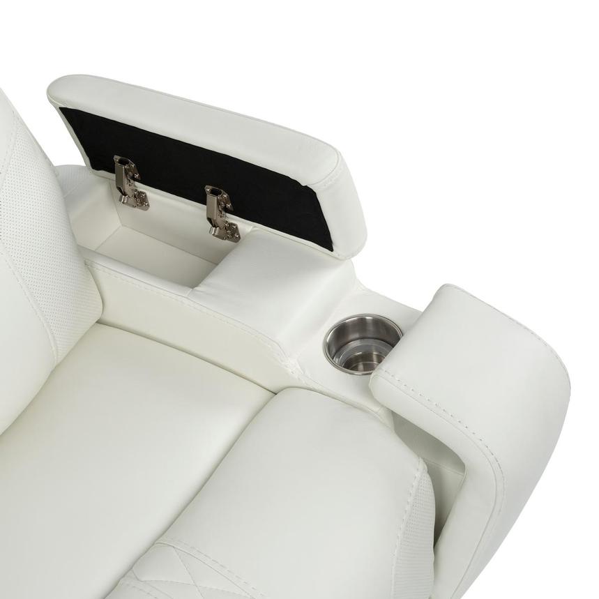 Zeus Leather Power Reclining Sofa w/Console alternate image, 11 of 16 images.