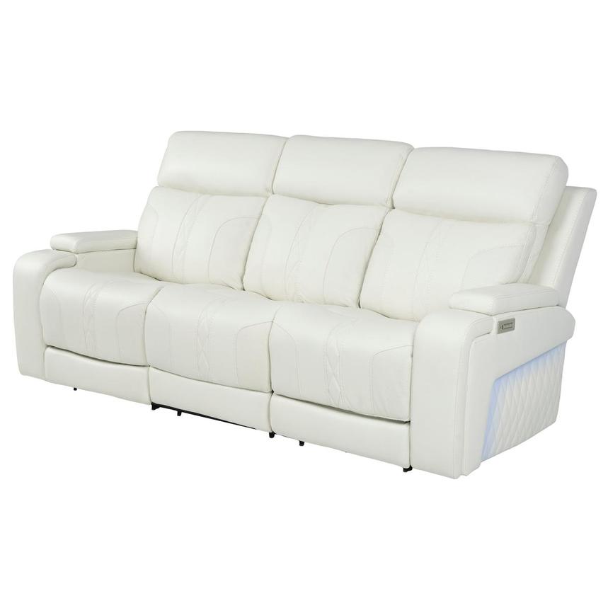 Zeus Leather Power Reclining Sofa main image, 1 of 17 images.