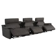 Dallas Dark Gray Home Theater Seating with 5PCS/3PWR  alternate image, 3 of 11 images.