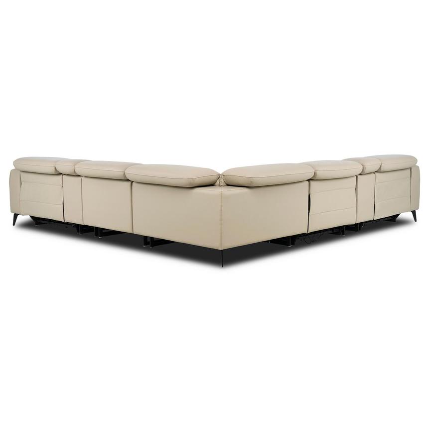 Luke 2.0 Taupe Leather Power Reclining Sectional with 7PCS/3PWR alternate image, 4 of 11 images.