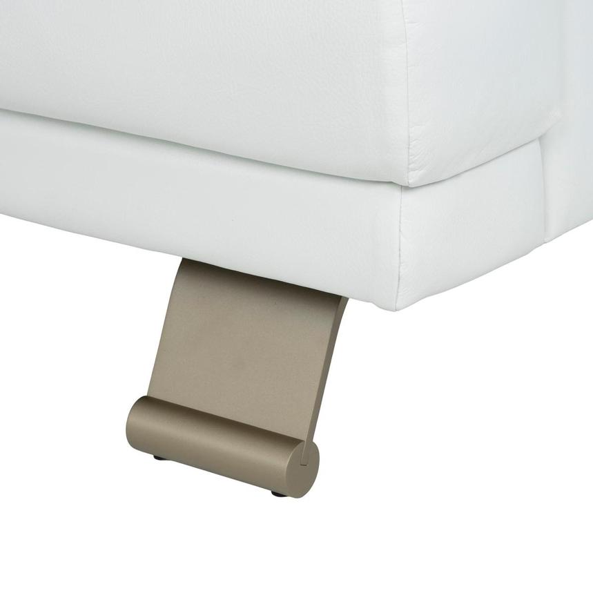 Rio White II Leather Corner Sofa w/Left Chaise  alternate image, 9 of 9 images.