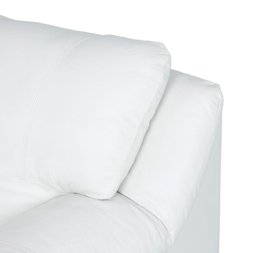 Rio White II Leather Corner Sofa w/Left Chaise alternate image, 6 of 9 images.