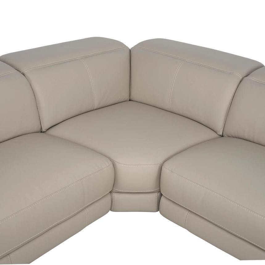 Luke 2.0 Taupe Leather Power Reclining Sectional with 6PCS/3PWR alternate image, 4 of 11 images.