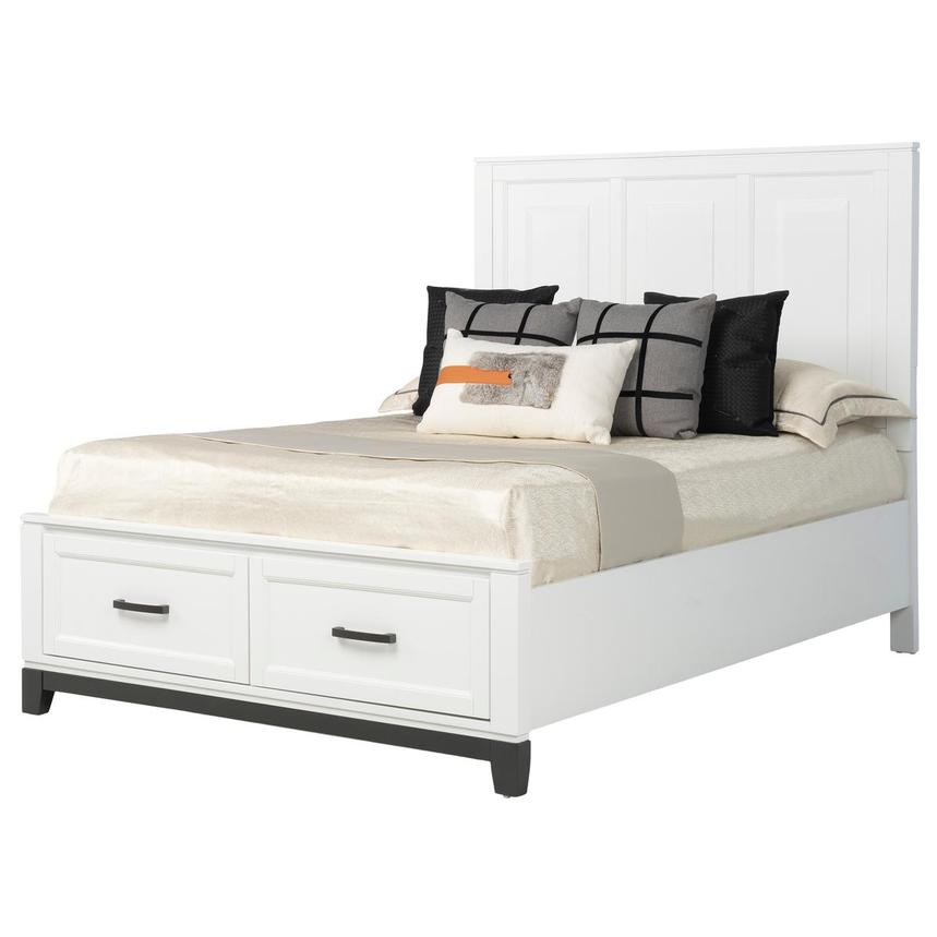 Eason White Queen Storage Bed main image, 1 of 9 images.