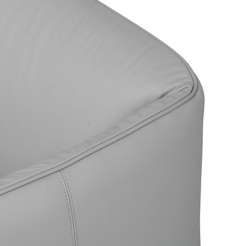 Aria Light Gray Leather Accent Chair  alternate image, 5 of 7 images.