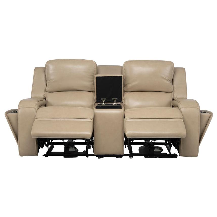 Epic Taupe Leather Power Reclining Loveseat  alternate image, 2 of 12 images.