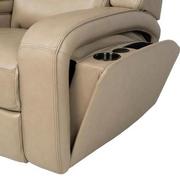 Epic Taupe Leather Power Recliner  alternate image, 10 of 12 images.