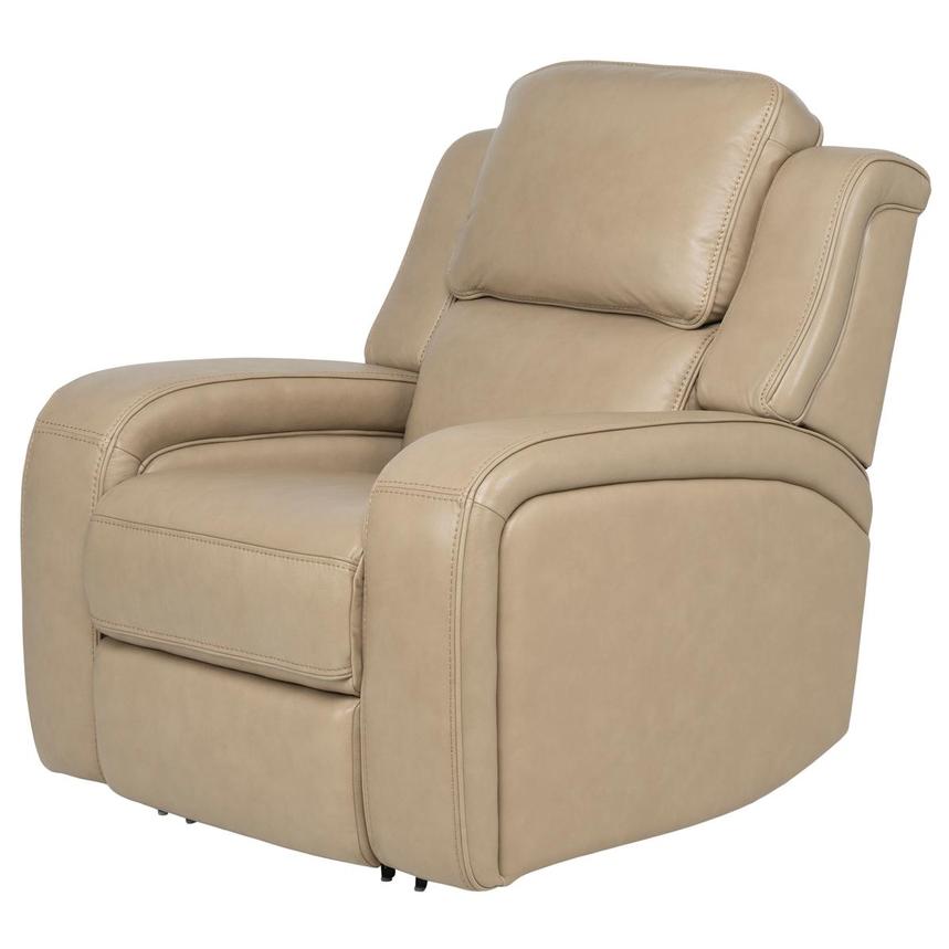 Epic Taupe Leather Power Recliner  main image, 1 of 12 images.