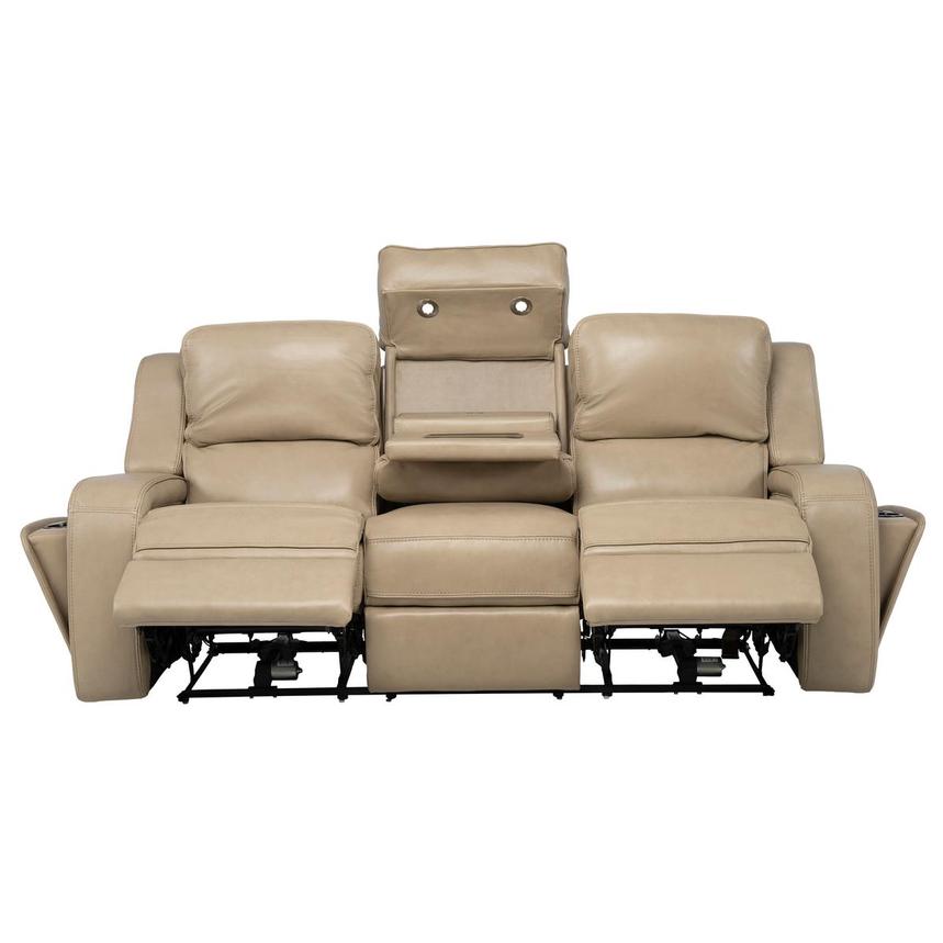 Epic Taupe Leather Power Reclining Sofa  alternate image, 2 of 14 images.