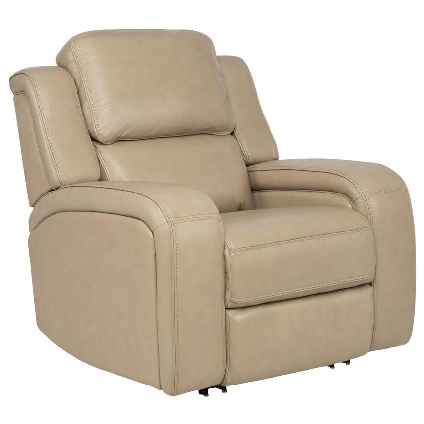 Epic Taupe Leather Power Recliner alternate image, 3 of 12 images.