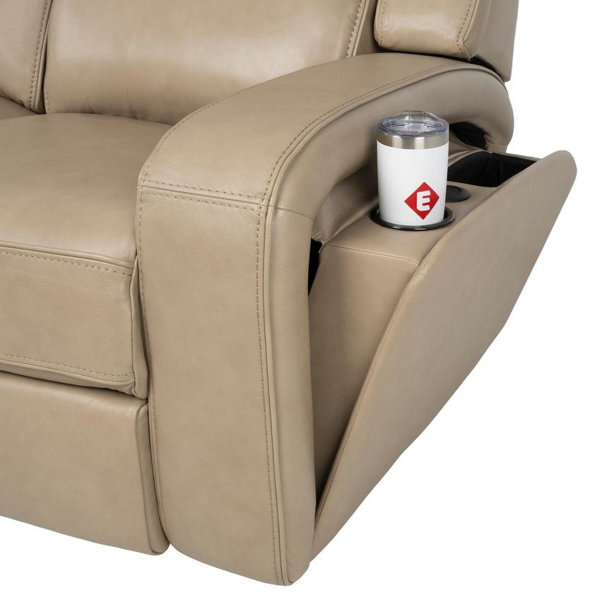 Epic Taupe Leather Power Reclining Sofa alternate image, 11 of 14 images.
