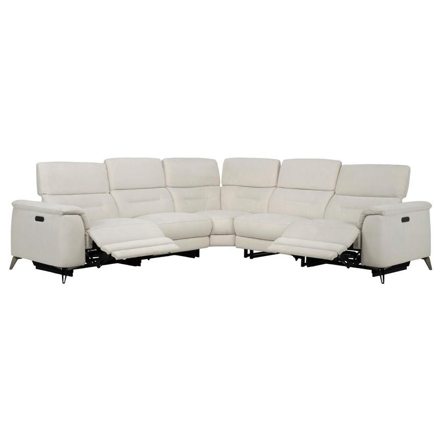 Claribel II Ivory Power Reclining Sectional with 5PCS/2PWR  alternate image, 2 of 10 images.