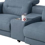 Claribel II Light Blue Power Reclining Sectional with 6PCS/2PWR  alternate image, 6 of 13 images.