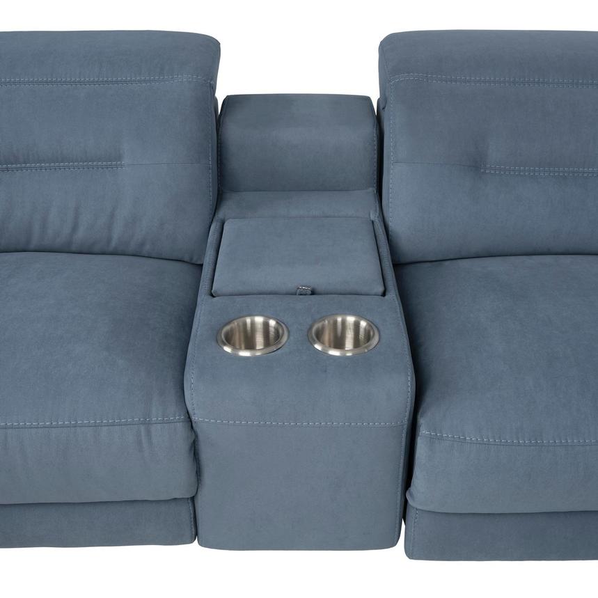 Claribel II Light Blue Power Reclining Sectional with 6PCS/2PWR  alternate image, 7 of 13 images.