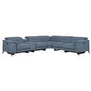 Claribel II Light Blue Power Reclining Sectional with 6PCS/2PWR  main image, 1 of 13 images.