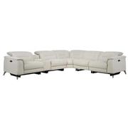 Claribel II Ivory Power Reclining Sectional with 6PCS/3PWR  main image, 1 of 13 images.