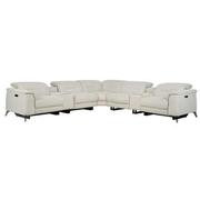 Claribel II Ivory Power Reclining Sectional with 7PCS/3PWR  main image, 1 of 13 images.