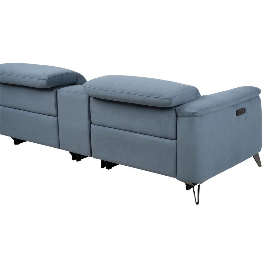 Claribel II Light Blue Power Reclining Sectional  alternate image, 5 of 13 images.