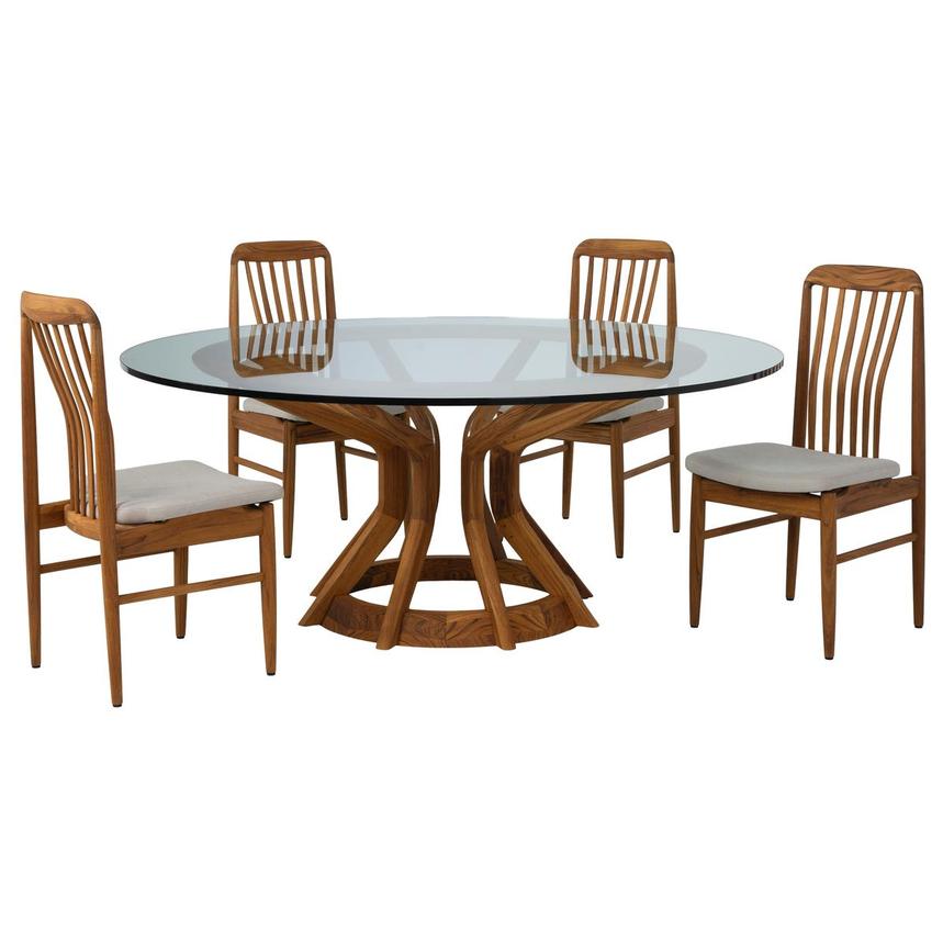 Cocoa Beach 5-Piece Round Dining Set  main image, 1 of 4 images.