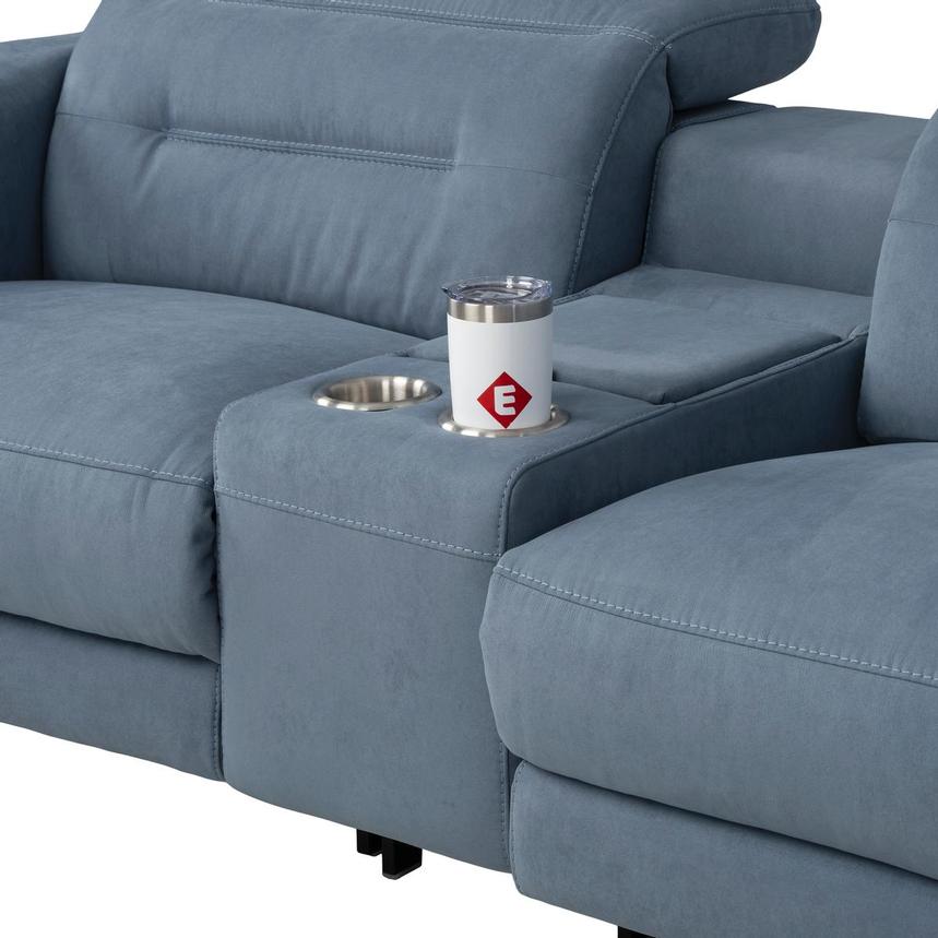 Claribel II Light Blue Home Theater Seating with 5PCS/2PWR  alternate image, 5 of 12 images.