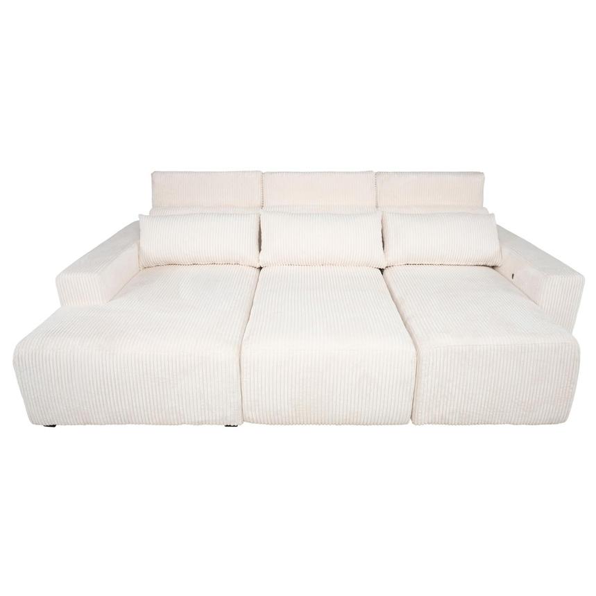 Flow White Sliding Sofa w/Left Chaise  alternate image, 3 of 13 images.