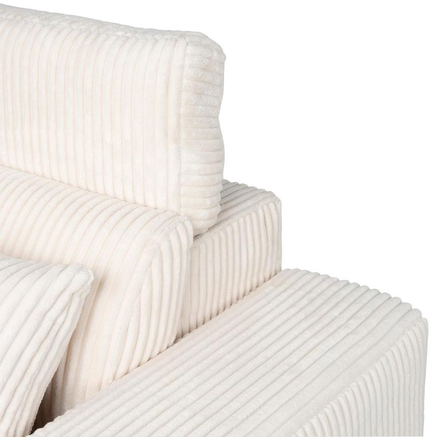 Flow White Sliding Sofa w/Left Chaise  alternate image, 8 of 13 images.