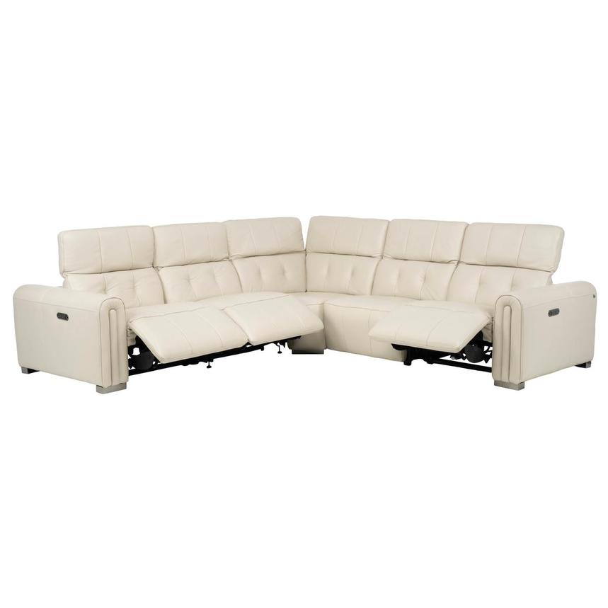Dolomite Cream 2.0 Leather Power Reclining Sectional with 5PCS/3PWR  alternate image, 2 of 12 images.