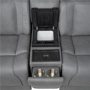 Cobalt 6PCS/3PWR Leather Power Reclining Sectional w/Beverage Cooler  alternate image, 7 of 19 images.