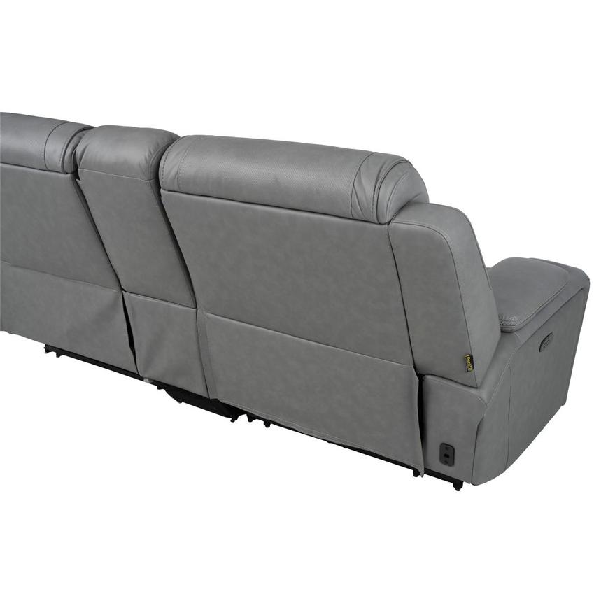 Odyssey Cobalt 7PCS/3PWR Leather Power Reclining Sectional w/Beverage Cooler  alternate image, 5 of 18 images.