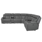 Cobalt 7PCS/3PWR Leather Power Reclining Sectional w/Beverage Cooler  alternate image, 4 of 18 images.