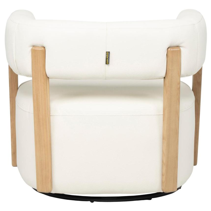 Becka II White Swivel Accent Chair  alternate image, 2 of 6 images.
