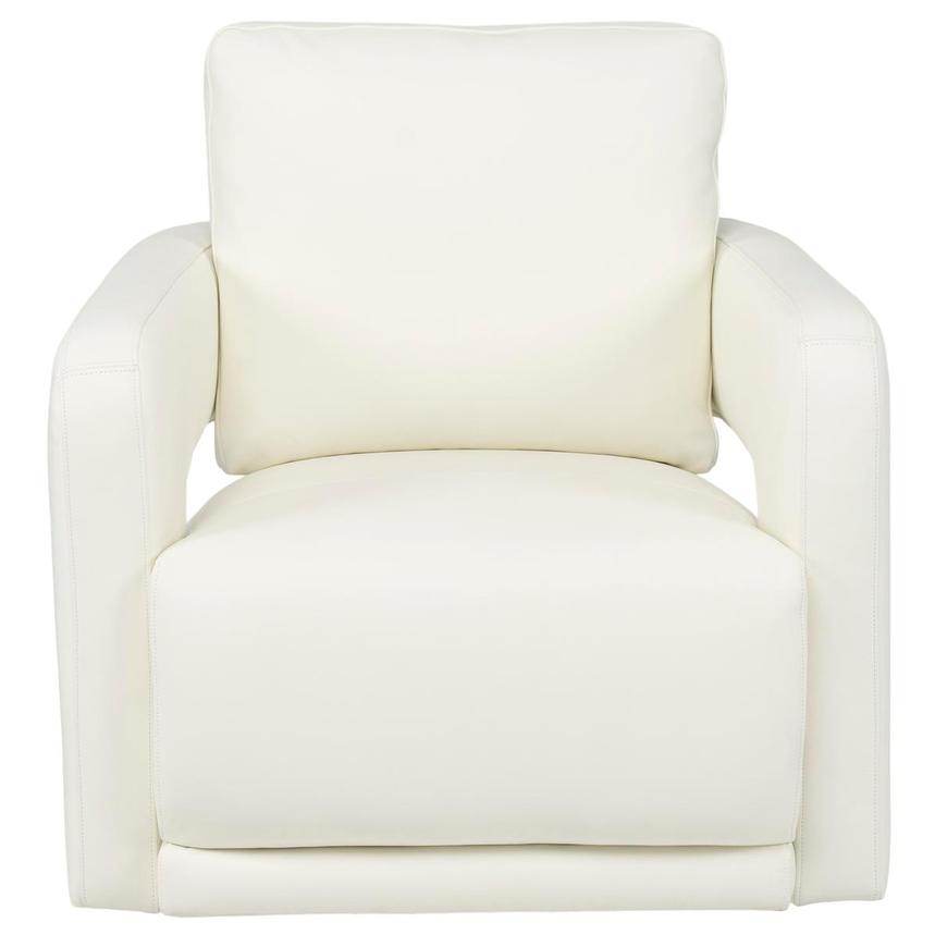 Carmello White Leather Swivel Chair  alternate image, 3 of 8 images.