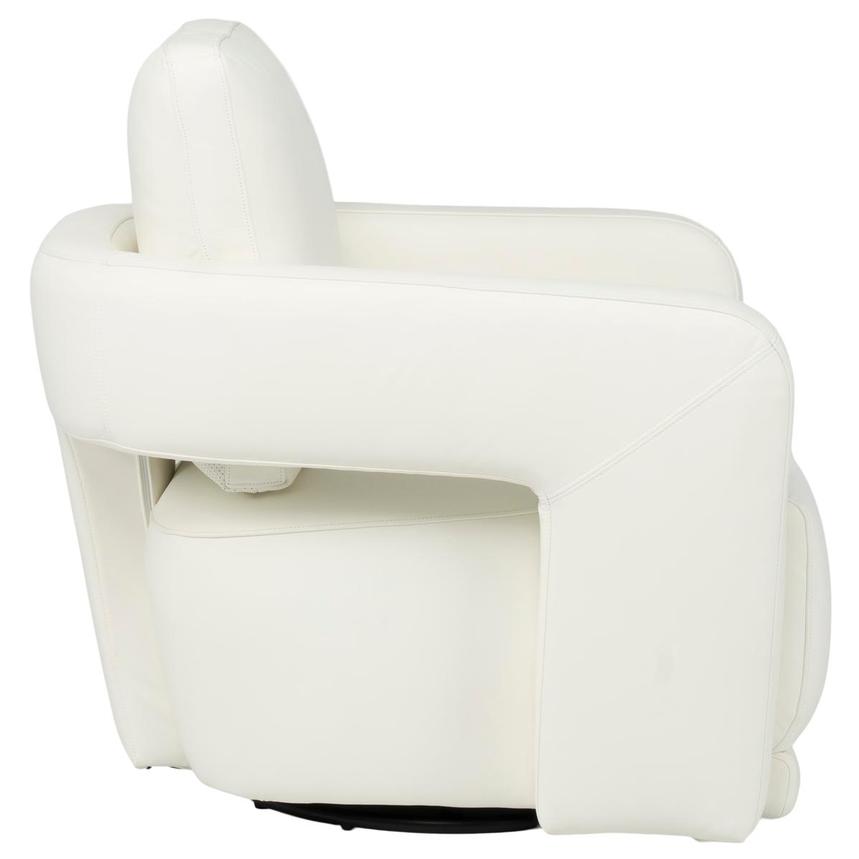 Carmello White Leather Swivel Chair  alternate image, 3 of 7 images.