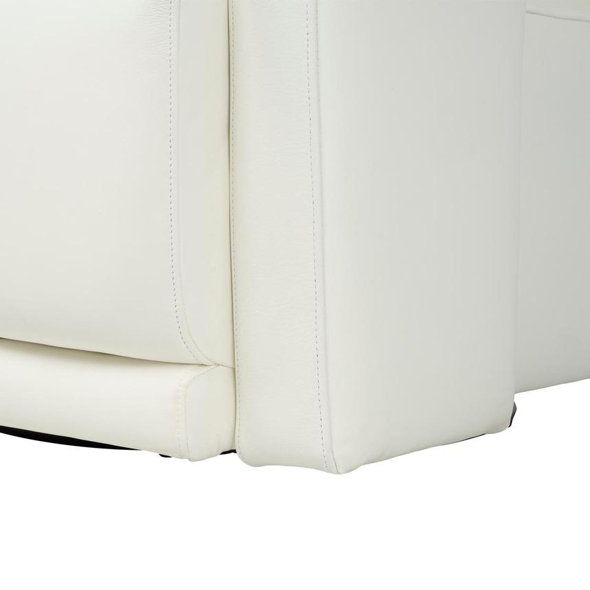 Carmello White Leather Swivel Chair  alternate image, 8 of 8 images.