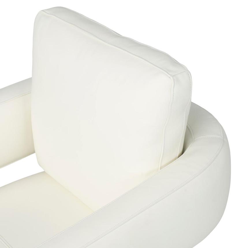 Carmello White Leather Swivel Chair alternate image, 6 of 8 images.