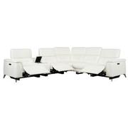 Anabel White 2.0 Leather Power Reclining Sectional with 6PCS/3PWR  alternate image, 2 of 12 images.