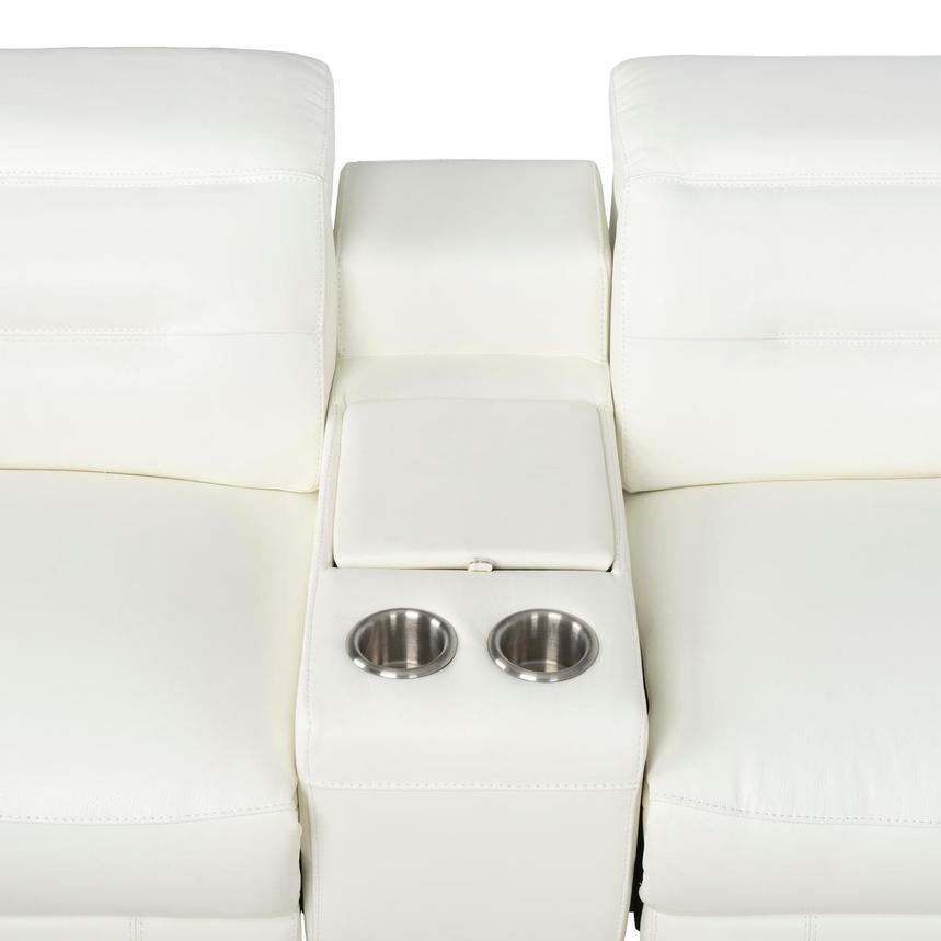 Anabel White 2.0 Leather Power Reclining Sectional with 7PCS/3PWR  alternate image, 10 of 13 images.