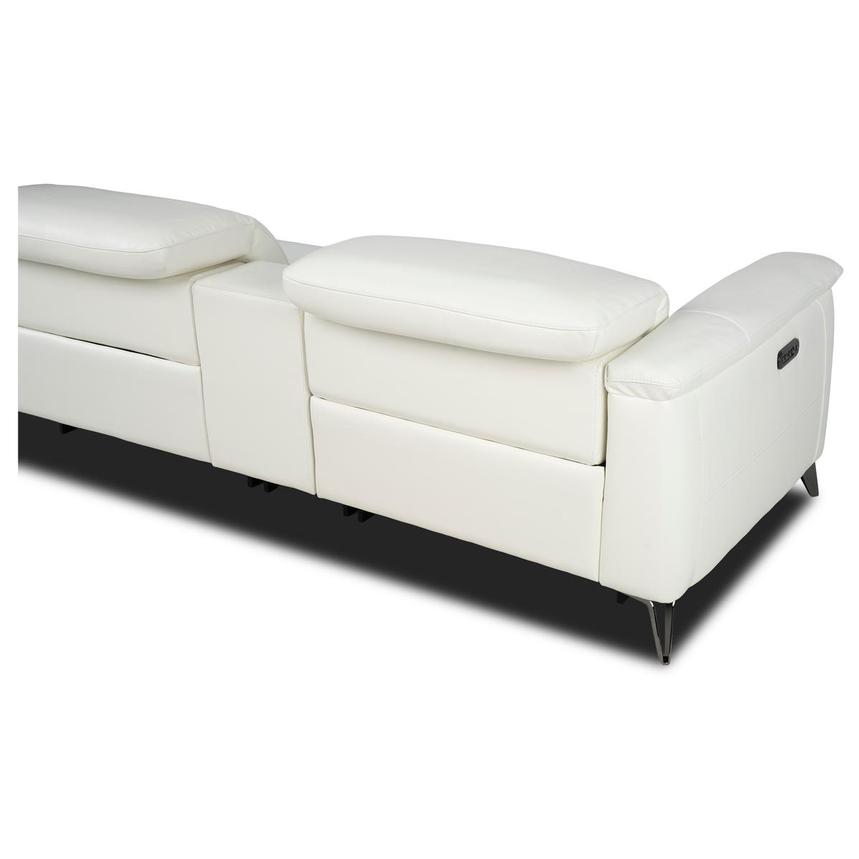 Anabel White 2.0 Leather Power Reclining Sectional with 6PCS/3PWR alternate image, 4 of 12 images.