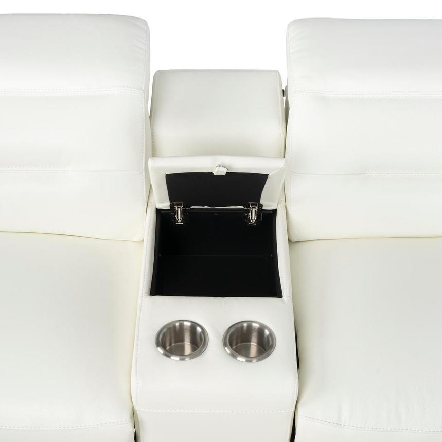 Anabel White 2.0 Leather Power Reclining Sectional with 7PCS/3PWR alternate image, 11 of 13 images.